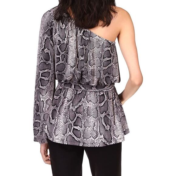 Michael Michael Kors Plus Size 1X & 2X One Shoulder Belted Python Tunic NWT - Picture 4 of 16